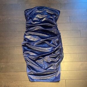 Susana Monaco Shimmering Midnight Strapless Dress
